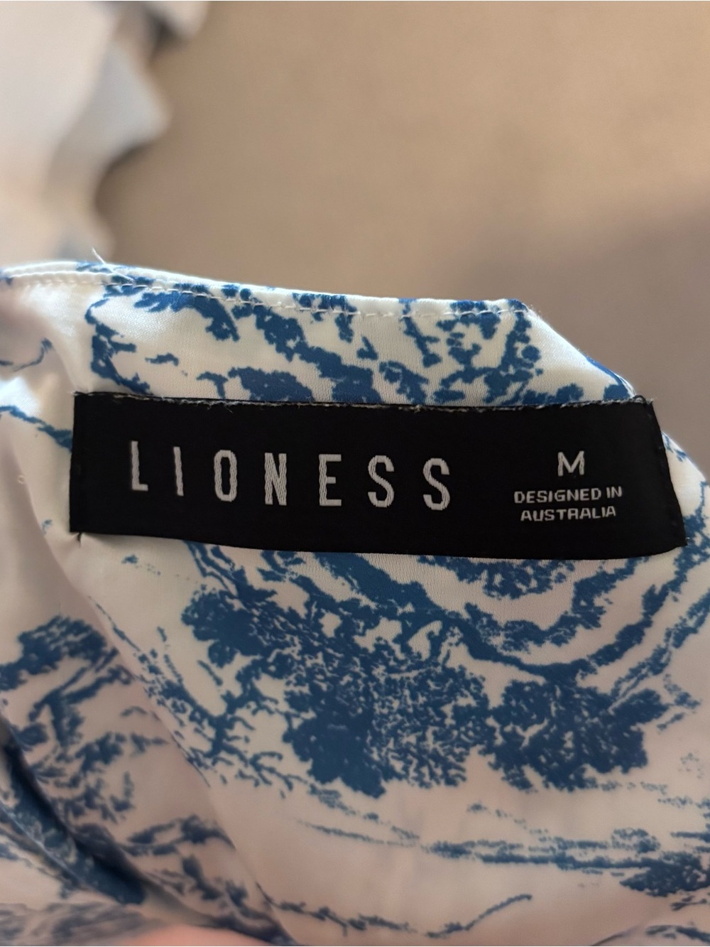Lioness Blue & White Printed Mini Dress - Picture 6 of 6